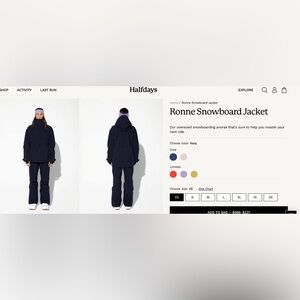 New with tags halfdays snowboard jacket